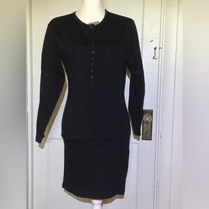 Esprit Sport Black Long Sleeve Cotton Dress